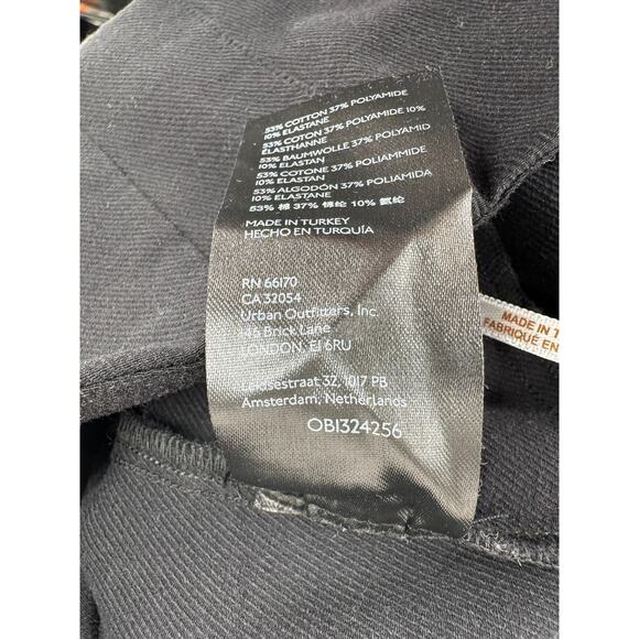 Free People Split Hem Flare Pants Womens Small Black Ponte Knit Back Zip - Picture 10 of 12